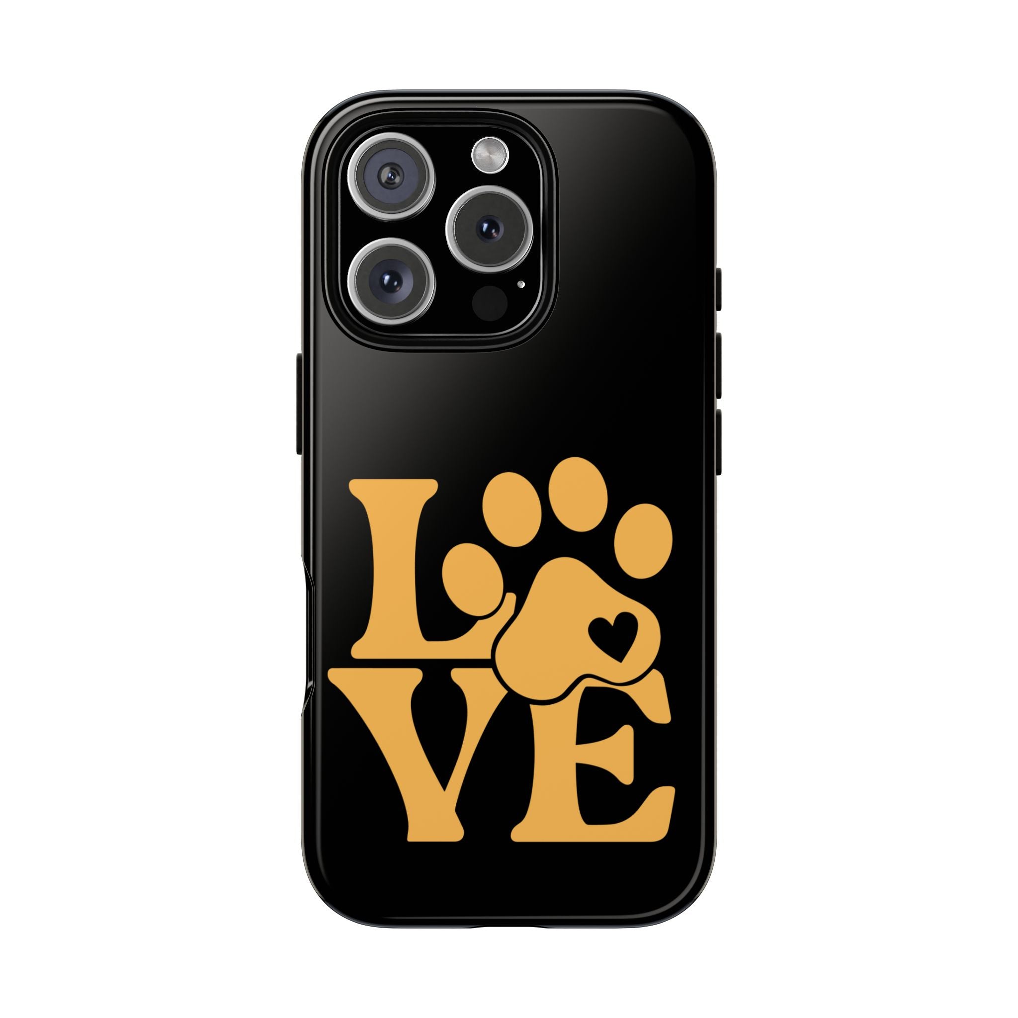 Phone Case — LOVE Paw Print Design (Pet Lover Protective Case)