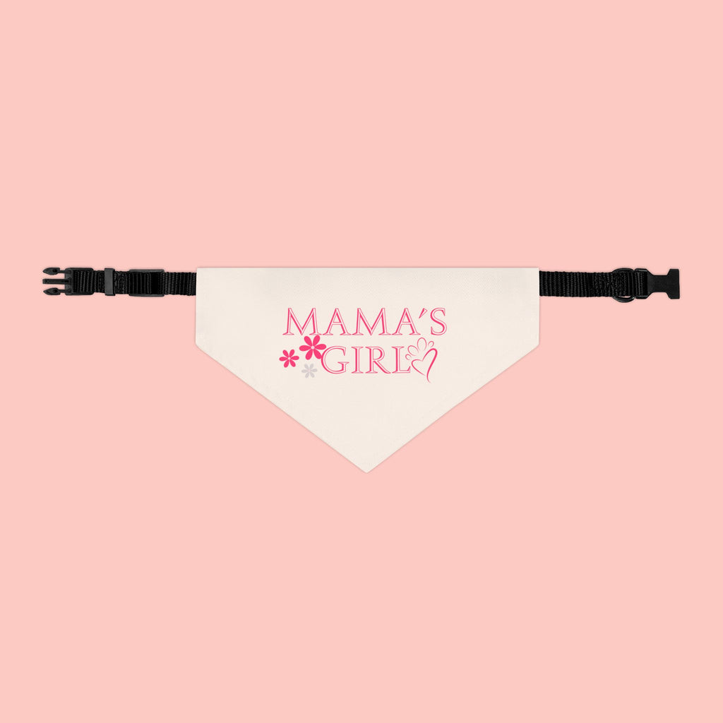 Mama’s Girl Pet Bandana Collar — Pink Floral Dog & Cat Accessory