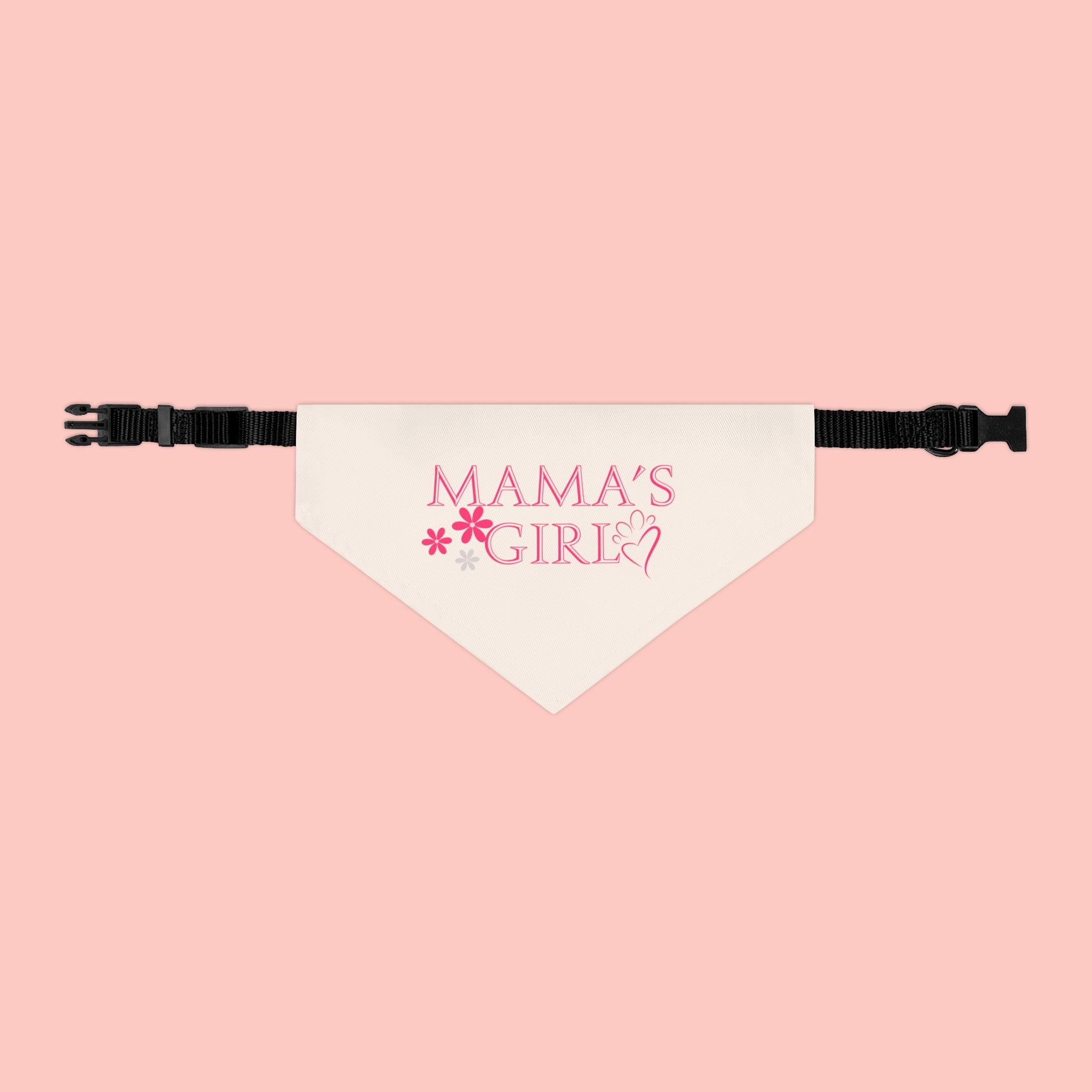 Mama’s Girl Pet Bandana Collar — Pink Floral Dog & Cat Accessory
