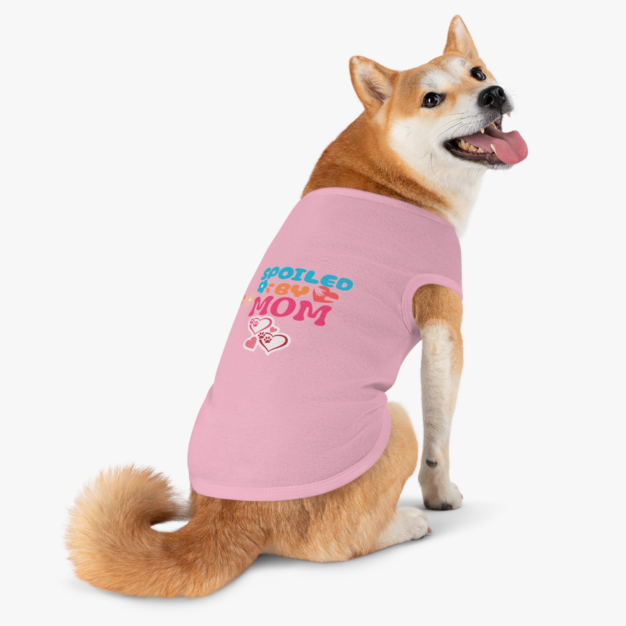 Pet Tank - "Spoiled by Mom" Cute Floral Dog & Cat Tank Top