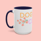 Dog Mom Club Accent Coffee Mug – Colorful Paw Print 11/15oz