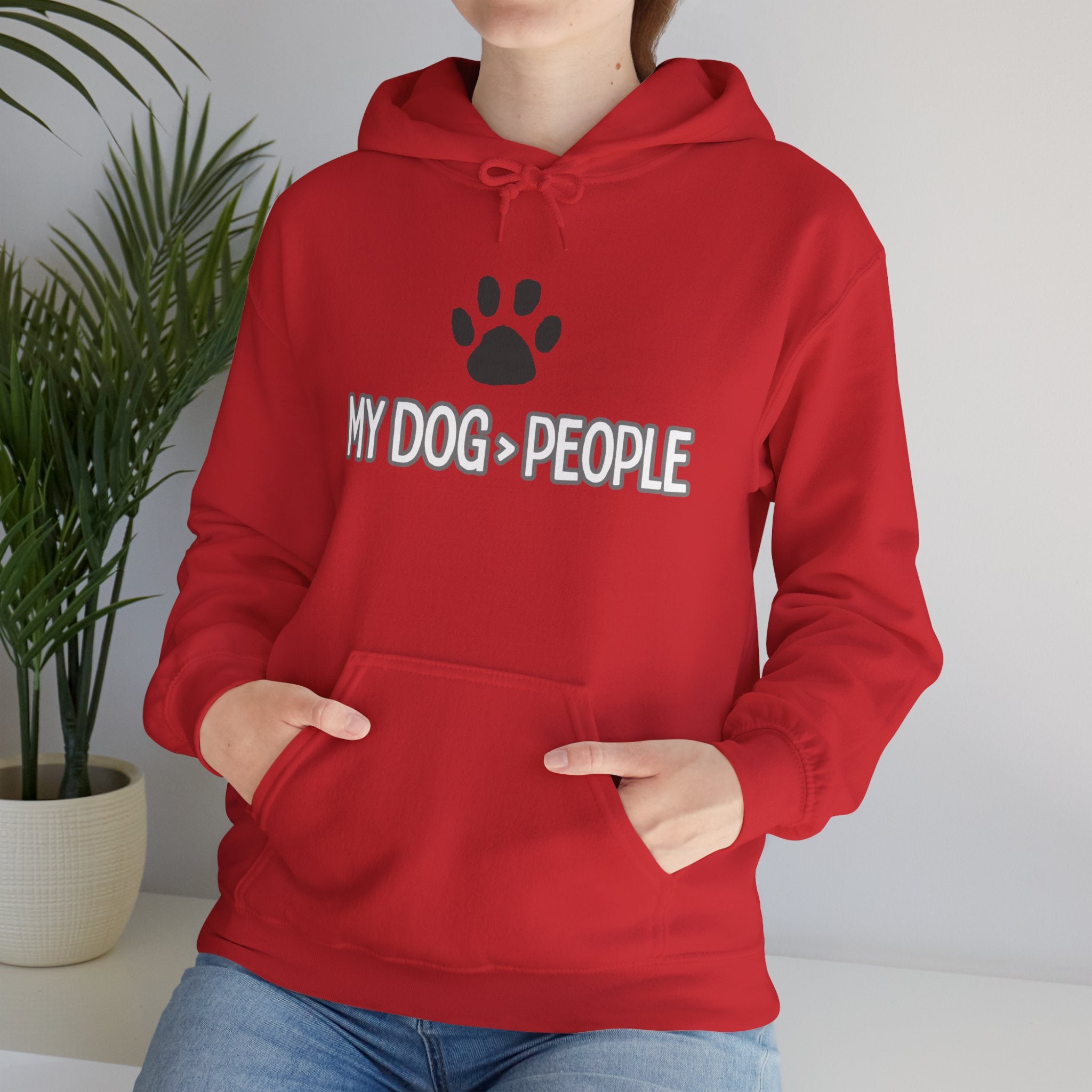 My Dog People Hoodie — Paw Print Graphic Dog Lover Sweatshirt