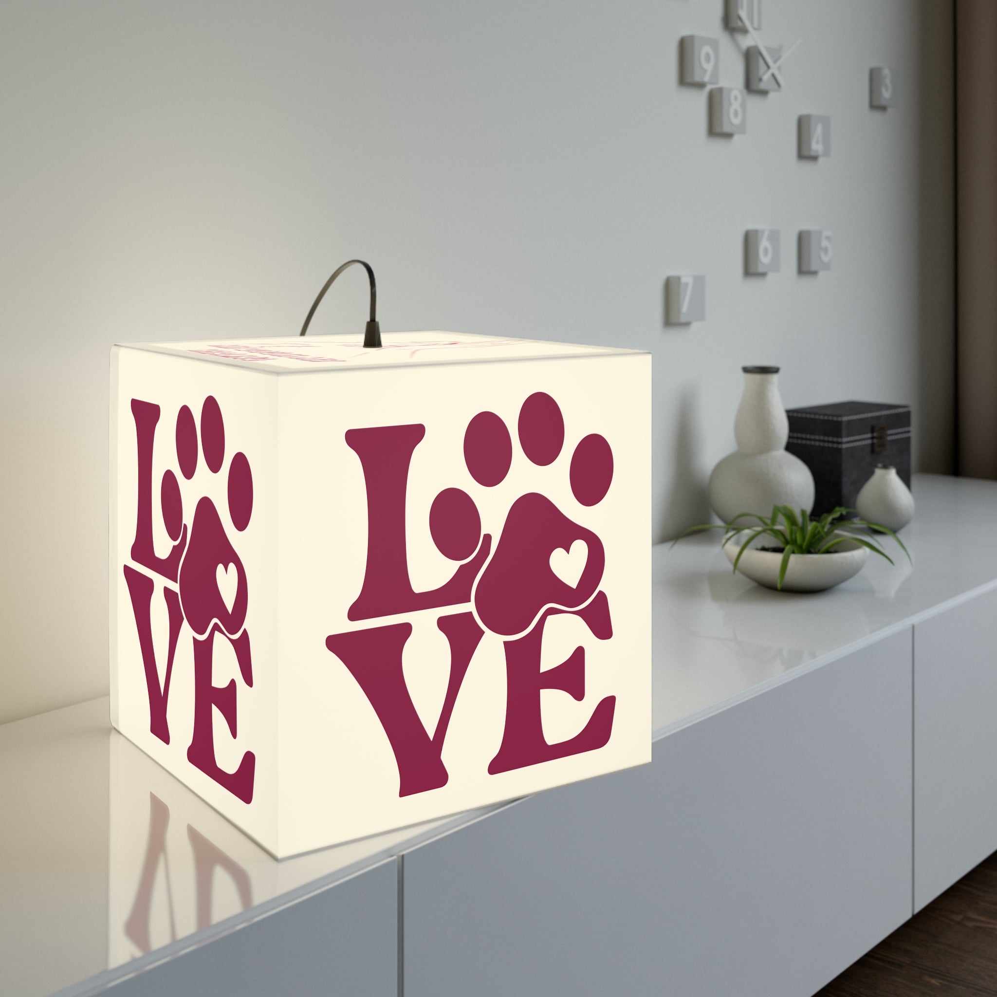 Love Paw Light Cube Lamp — Pet Lover Night Light