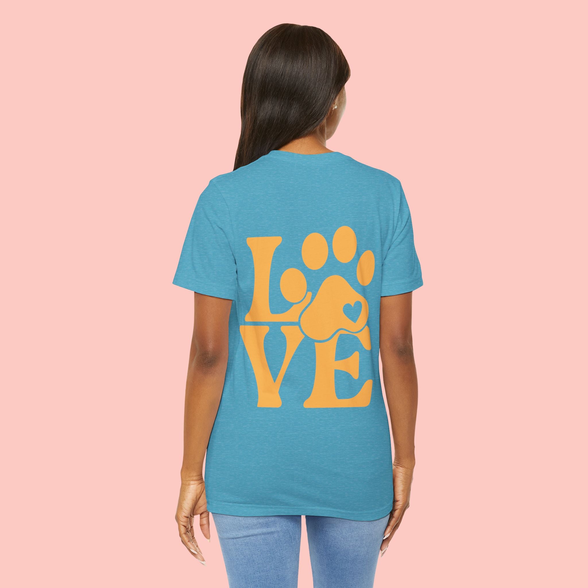 Love Paw Graphic Tee — Pet Lover T‑Shirt (LOVE with Paw Print)
