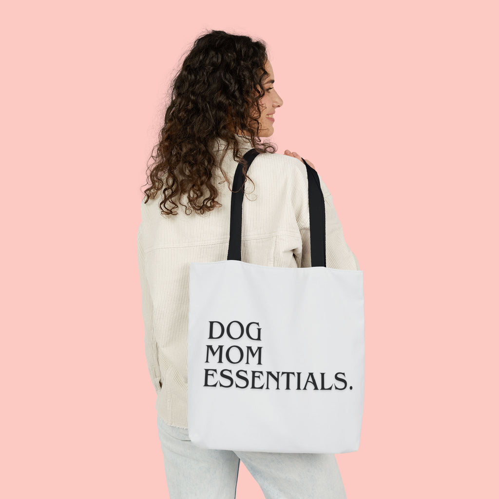 Dog Mom Essentials Canvas Tote — Funny Dog Mom Gift Tote Bag