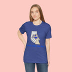 Dog Lover T-Shirt — "Love with my dog." Paw Print Graphic