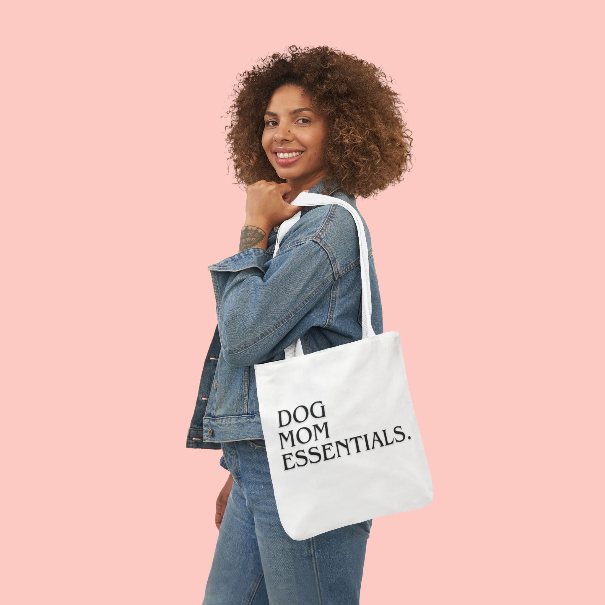 Dog Mom Essentials Canvas Tote — Funny Dog Mom Gift Tote Bag