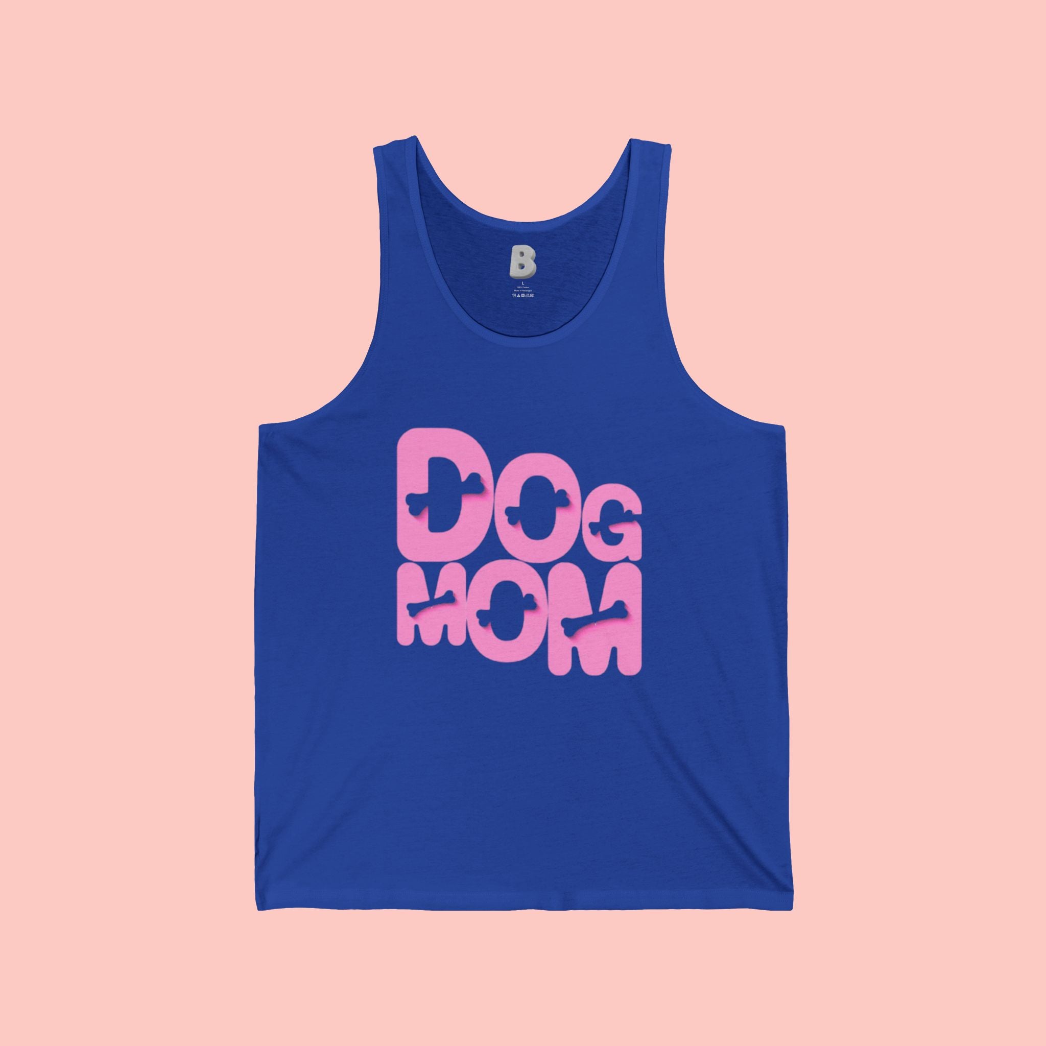 Dog Mom Tank Top — Pink Retro Graphic