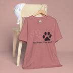 Two Paws, One Mom T-Shirt – Cute Dog Mom Paw Print Tee