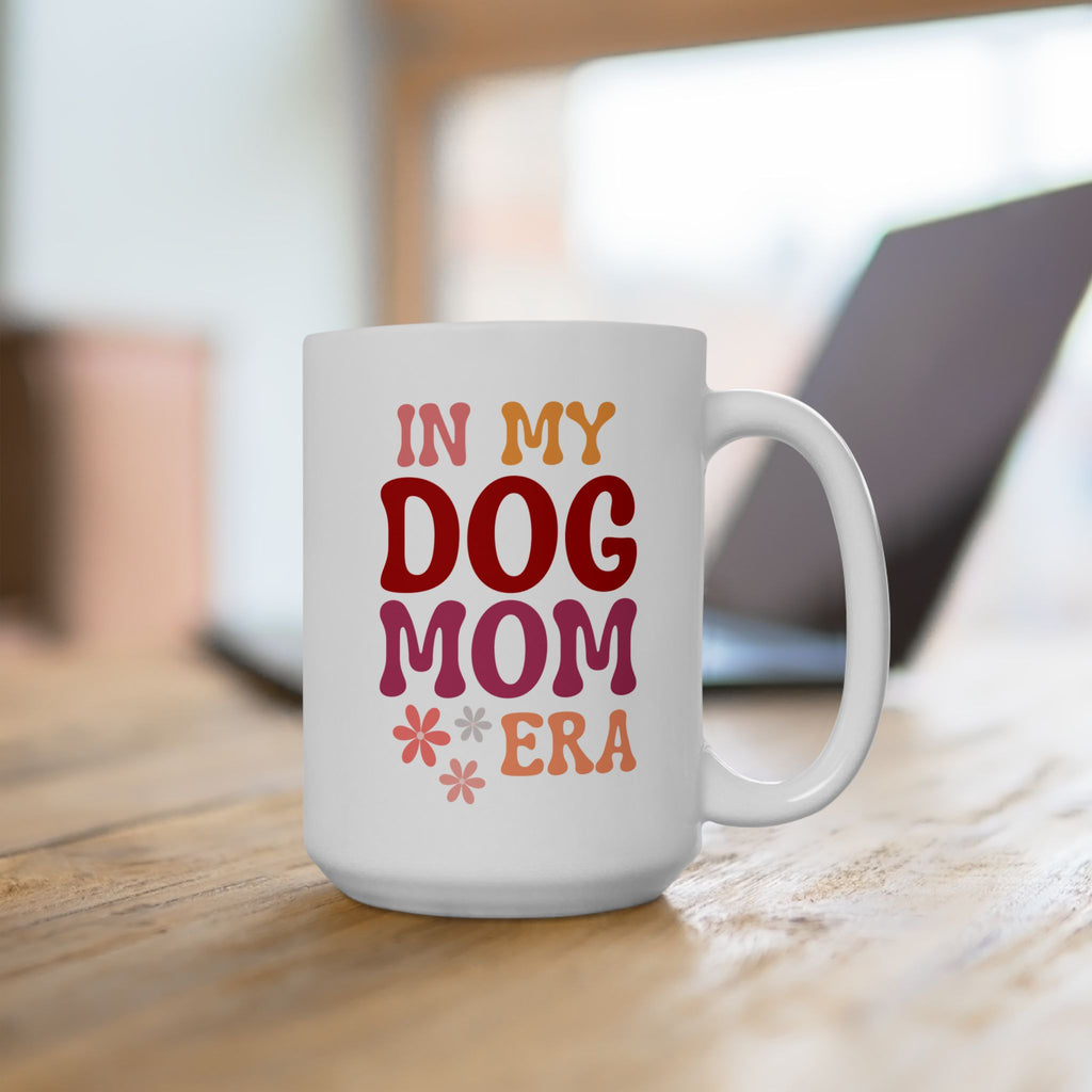 Retro "In My Dog Mom Era" Ceramic Mug – 11oz & 15oz