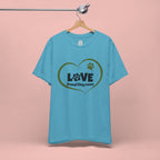 Dog Mom Love T-Shirt — "LOVE Proud Dog Mom" Heart Paw Tee