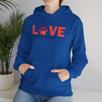 Dog Lover Hoodie — "LOVE (paw) My Dog > People" Graphic Sweatshirt