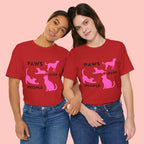 Paws Over People Tee — Pink Cats & Dogs Graphic T-Shirt
