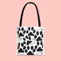 Dalmatian Paw Print Tote Bag — Dog Bones & Paw Pattern AOP Tote