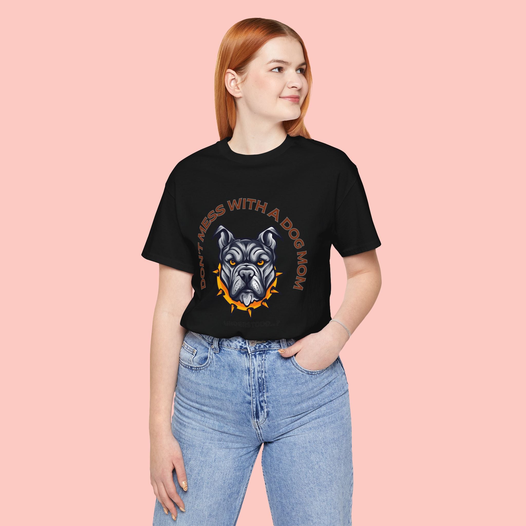 Dog Mom Tee — “Don't Mess With a Dog Mom” Graphic T‑Shirt