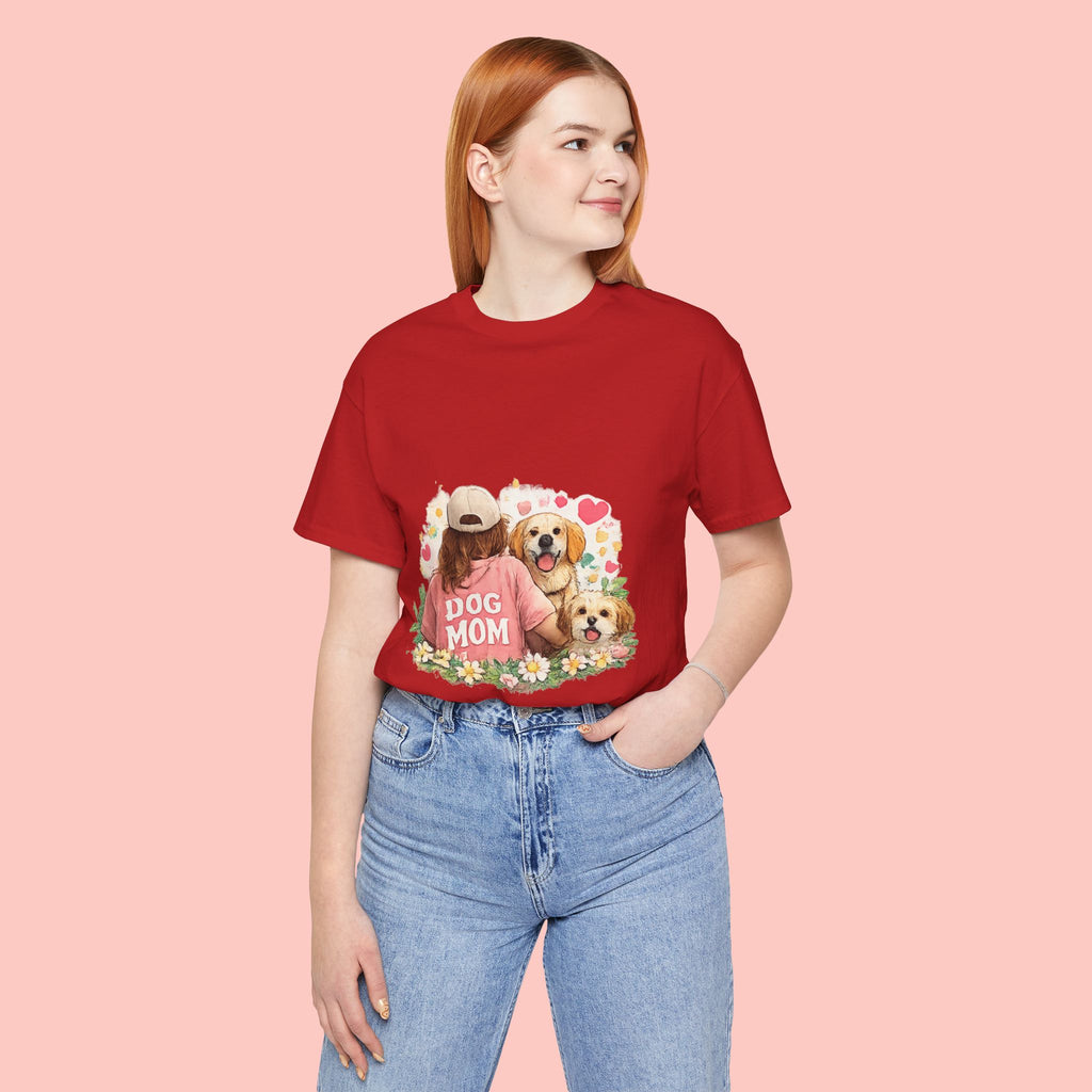 Dog Mom T-Shirt — Cute Floral Puppy Tee for Dog Lovers