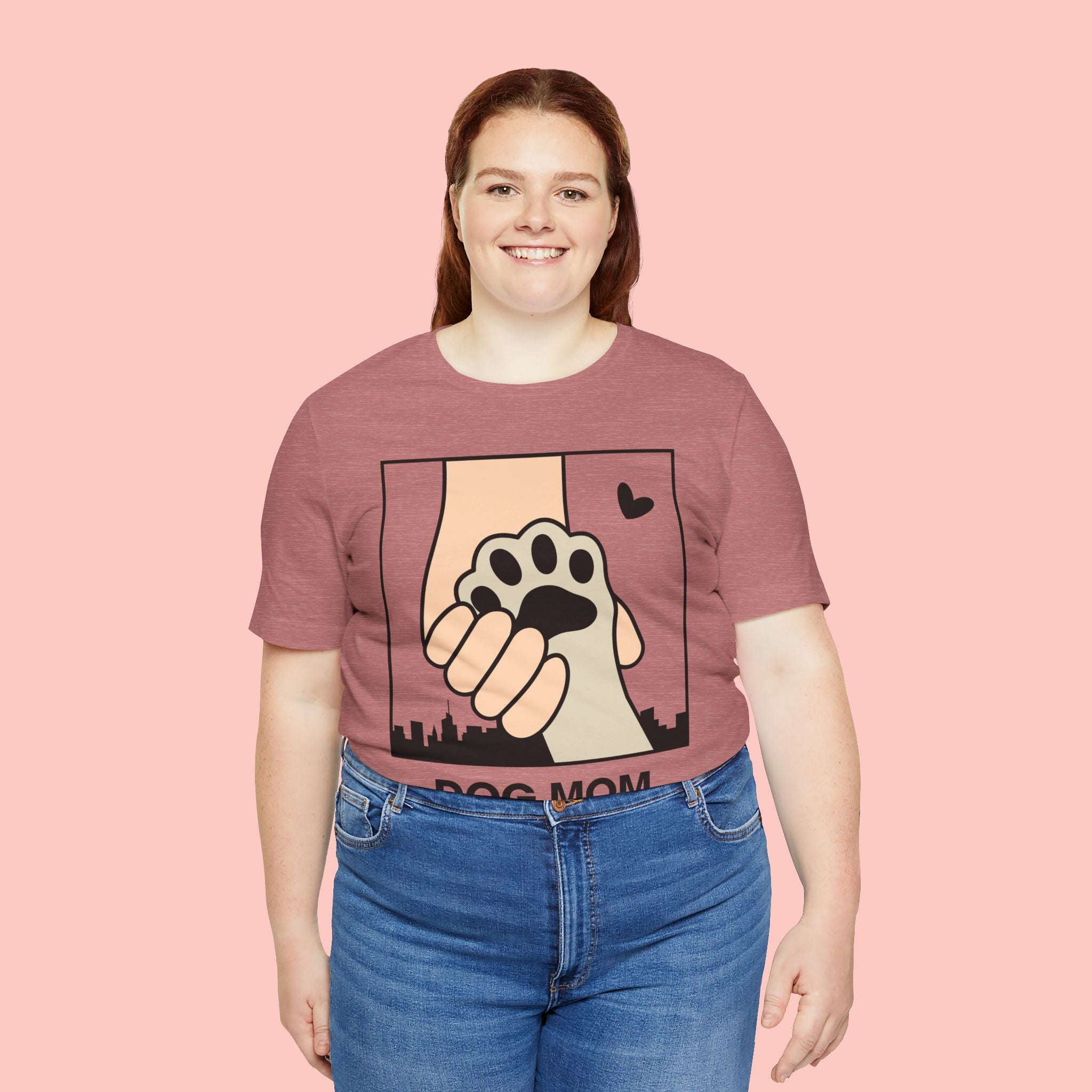 Dog Mom T-Shirt — "Love Your Dog Like a Mom" Paw Print Graphic