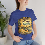 A Dog Is Family T-Shirt - Vintage Pet Lover Tee