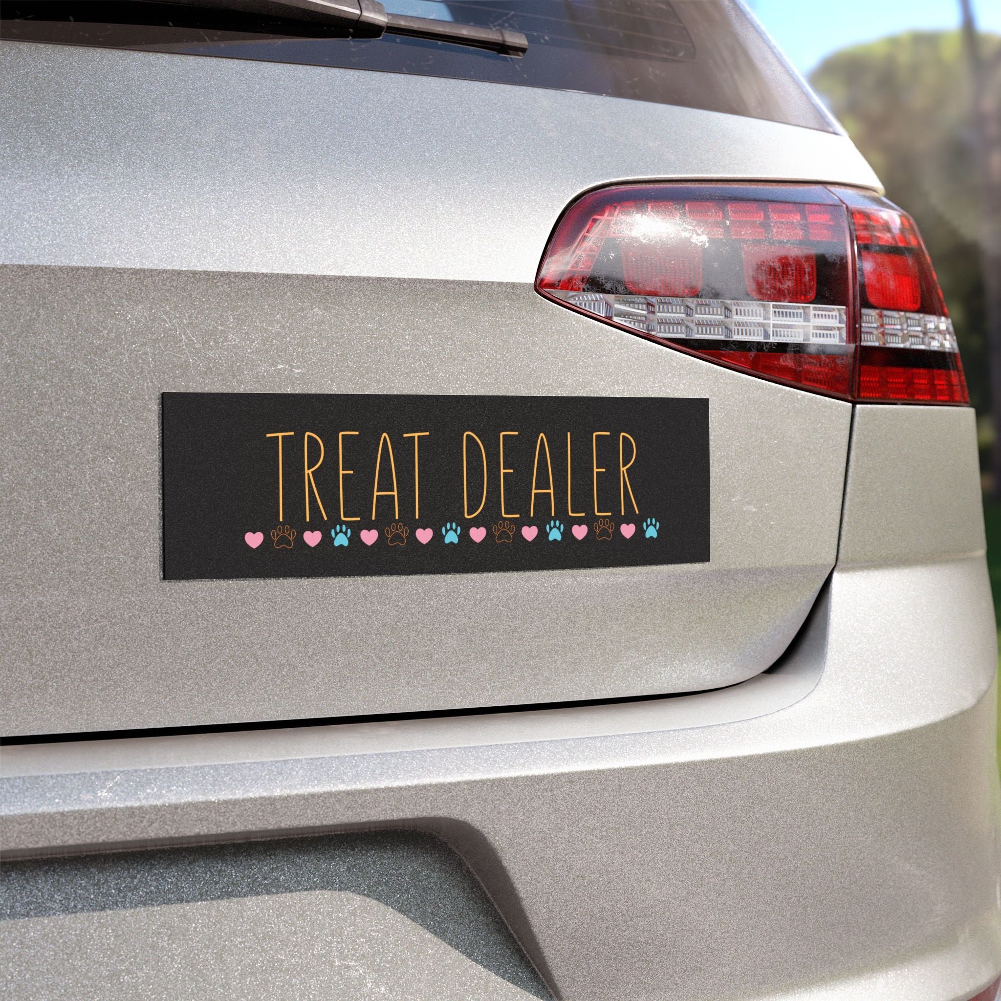 Car Magnet – “Threat Dealer” Paw Print Funny Pet Lover Magnet