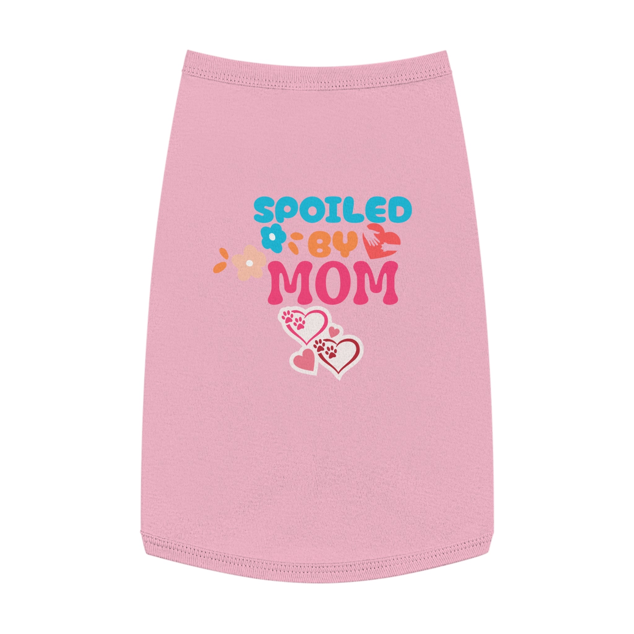 Pet Tank - "Spoiled by Mom" Cute Floral Dog & Cat Tank Top