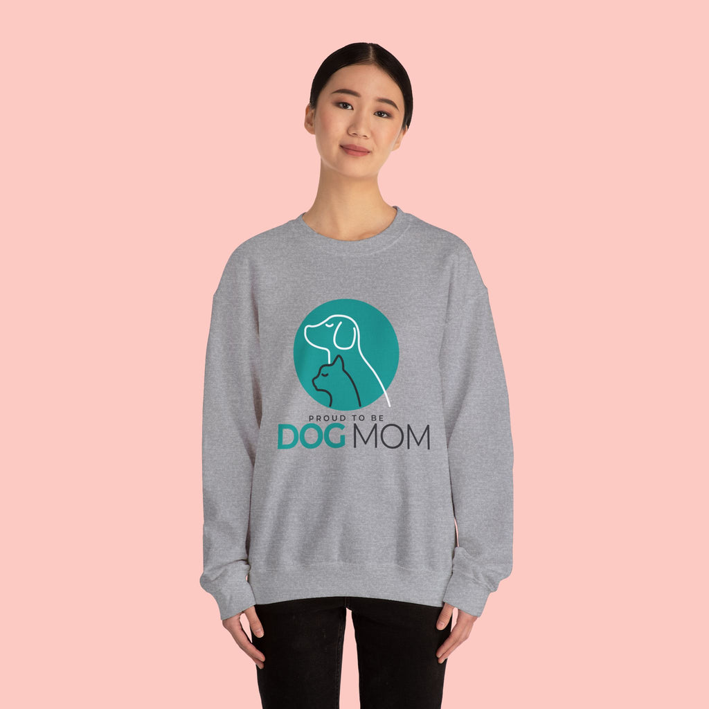 Dog Mom Crewneck Sweatshirt – Proud To Be Dog Mom Graphic Pullover
