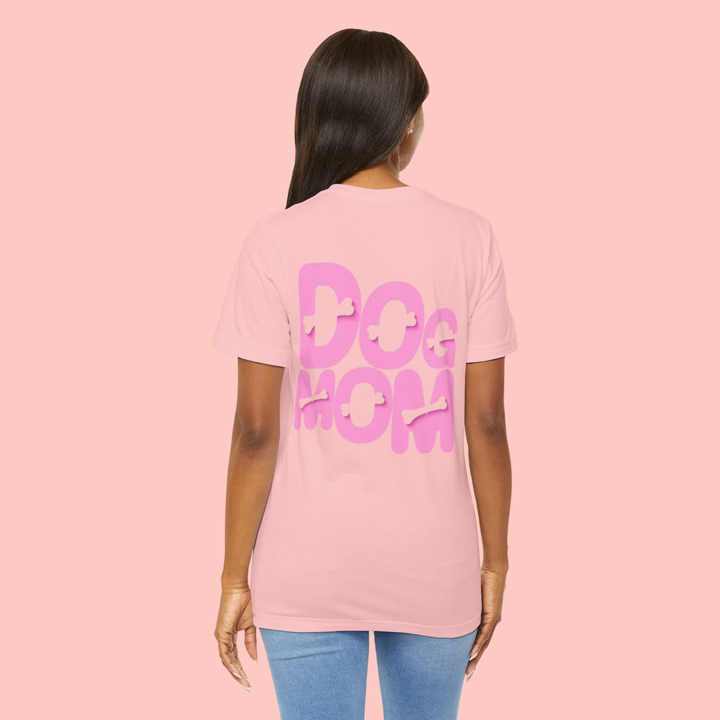 Dog Mom T-Shirt — Retro Pink Graphic Tee for Pet Lovers