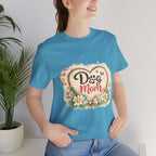Dog Mom T-Shirt – Floral Heart Paw Design