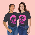 All Smiles Mom's Rules T-Shirt — Cute Pink Dog Graphic Tee for Moms & Pet Lovers