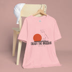 Enjoy the Morning Dog T-Shirt — Graphic Sunrise Pet Lover Tee