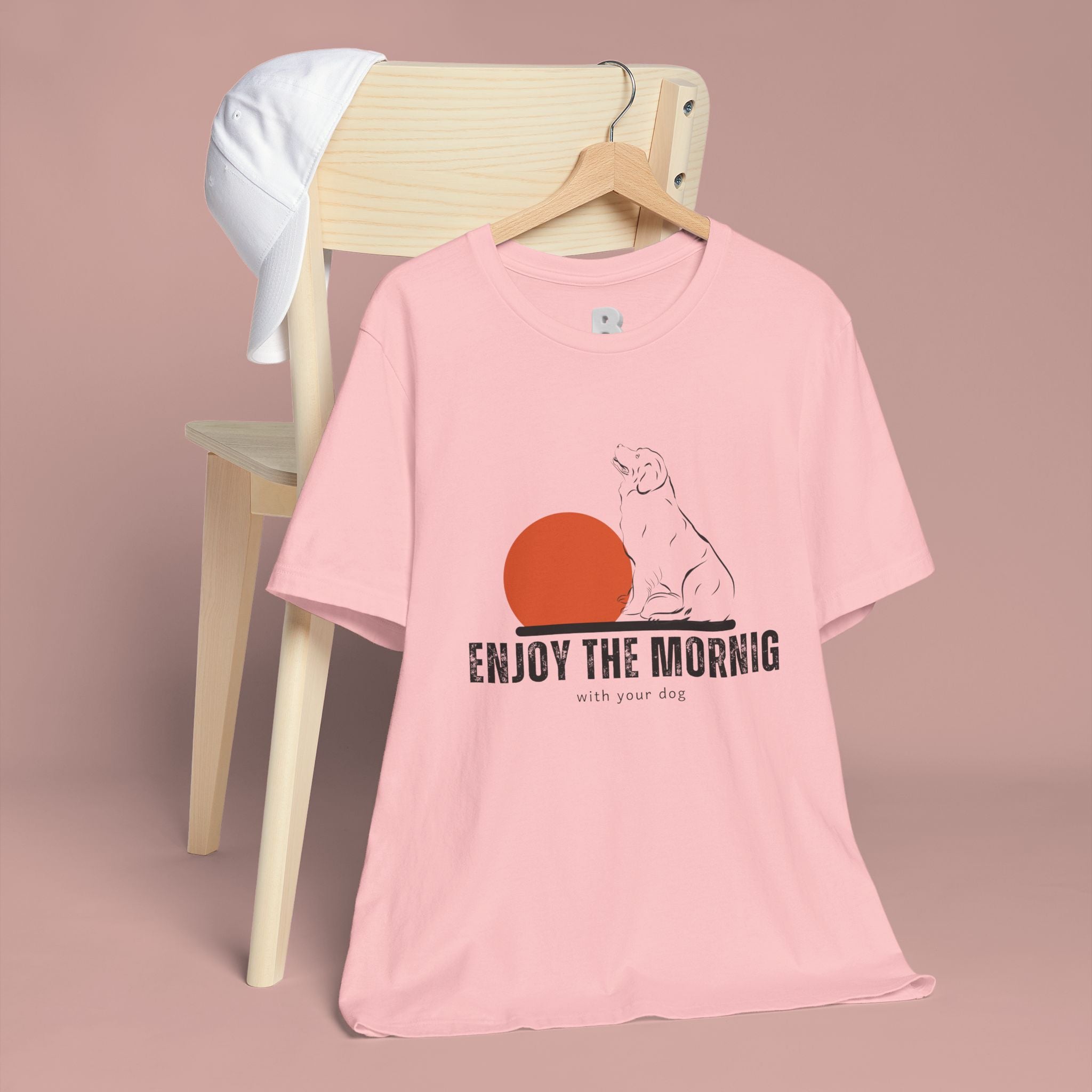 Enjoy the Morning Dog T-Shirt — Graphic Sunrise Pet Lover Tee