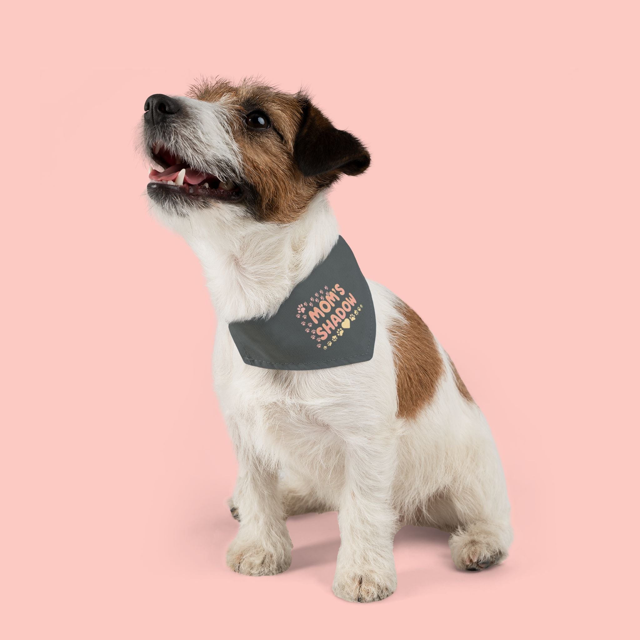 Mom's Shadow Pet Bandana Collar — Cute Paw Print Dog Collar Bandana
