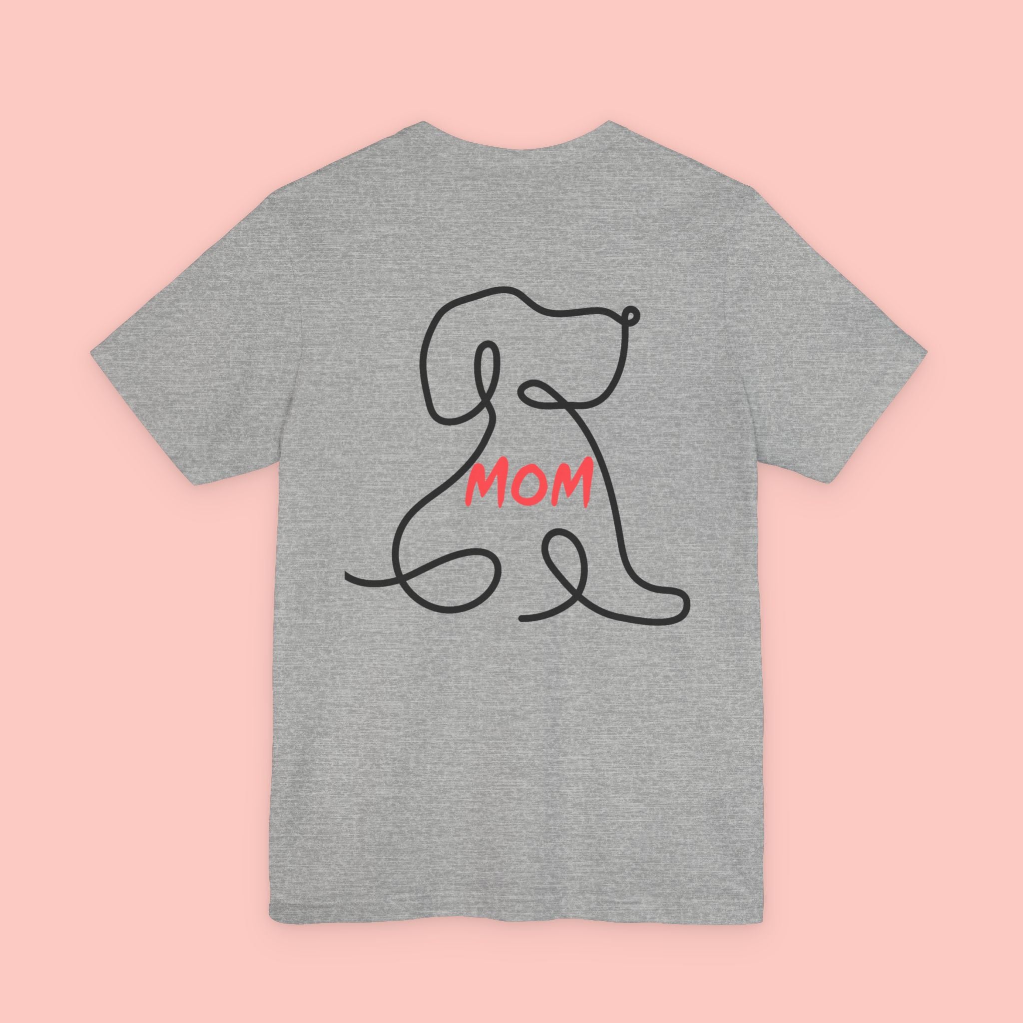 Mom Dog Line Art Tee — Mother's Day Pet Mom T‑Shirt