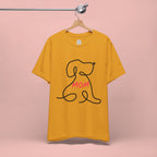 Mom Dog T-Shirt — Minimal Line Art Puppy Tee for Dog Moms, Mother's Day Gift