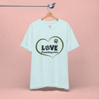 Dog Mom Love T-Shirt — "LOVE Proud Dog Mom" Heart Paw Tee