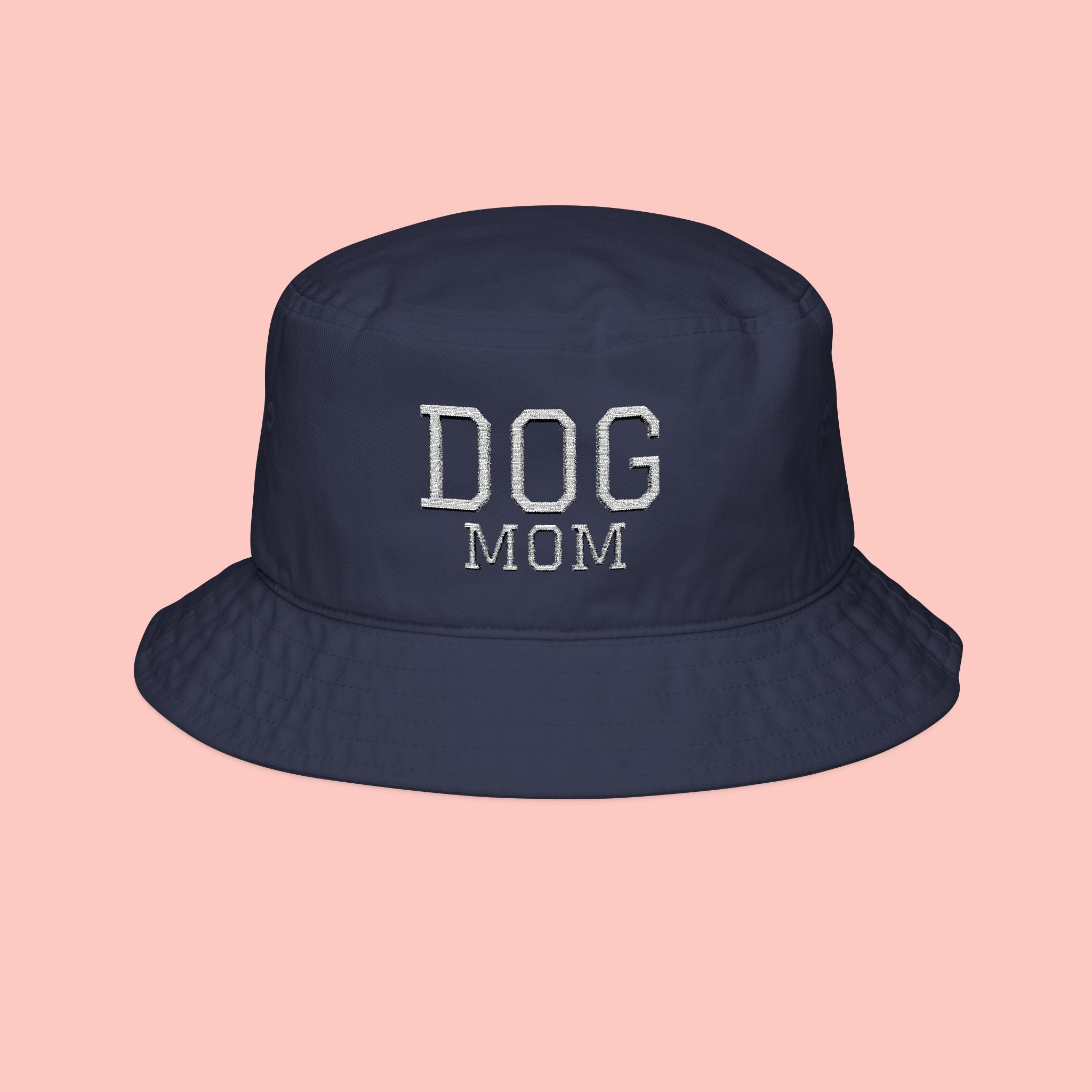 Dog Mom Embroidered Bucket Hat — Casual Pet Lover Sun Hat