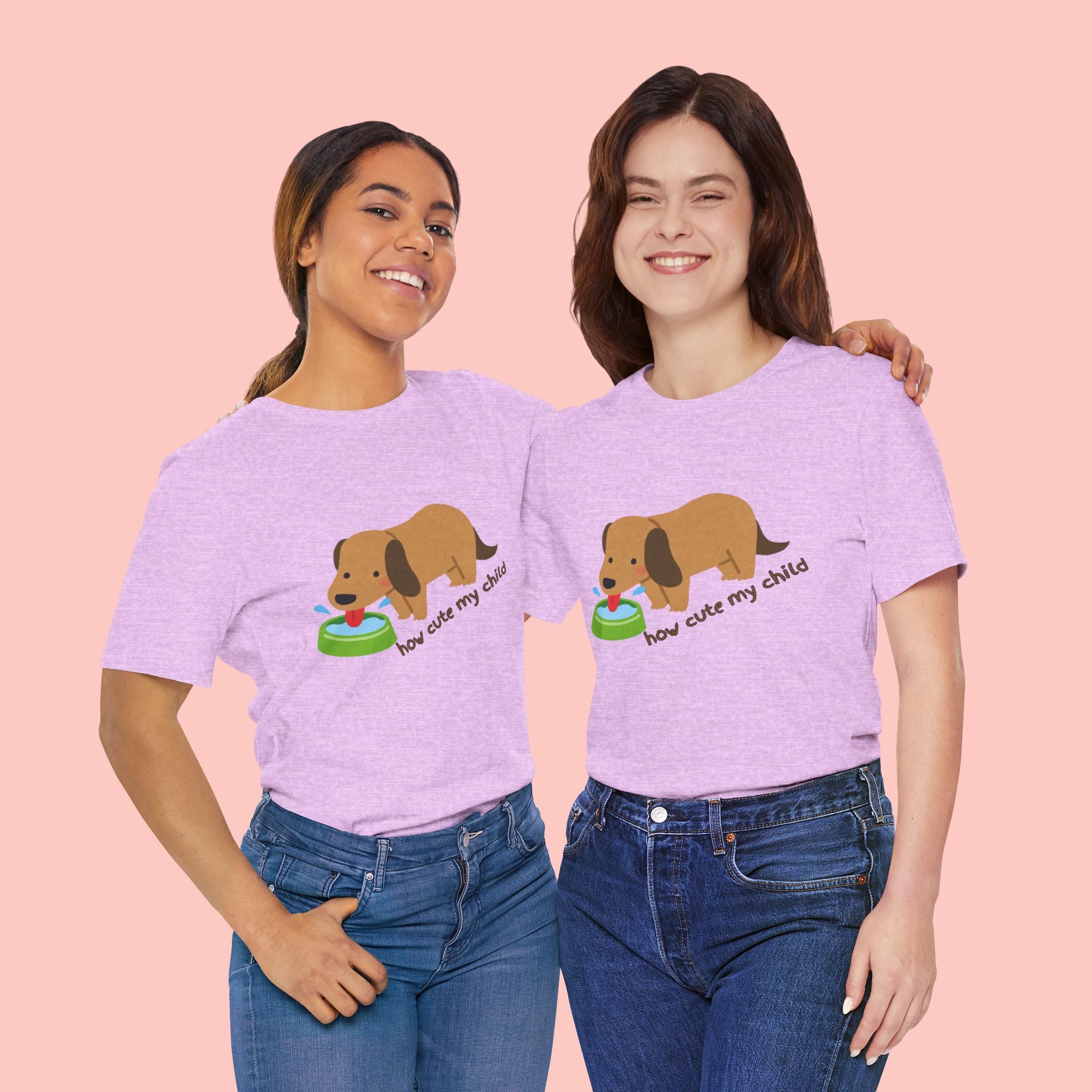 Dog T-Shirt — Cute Dachshund "how cute my child" Graphic Tee