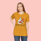 Marry the Man Dog Lover T-Shirt — Cute Couple & Pet Graphic Tee