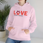 Dog Lover Hoodie — "LOVE (paw) My Dog > People" Graphic Sweatshirt