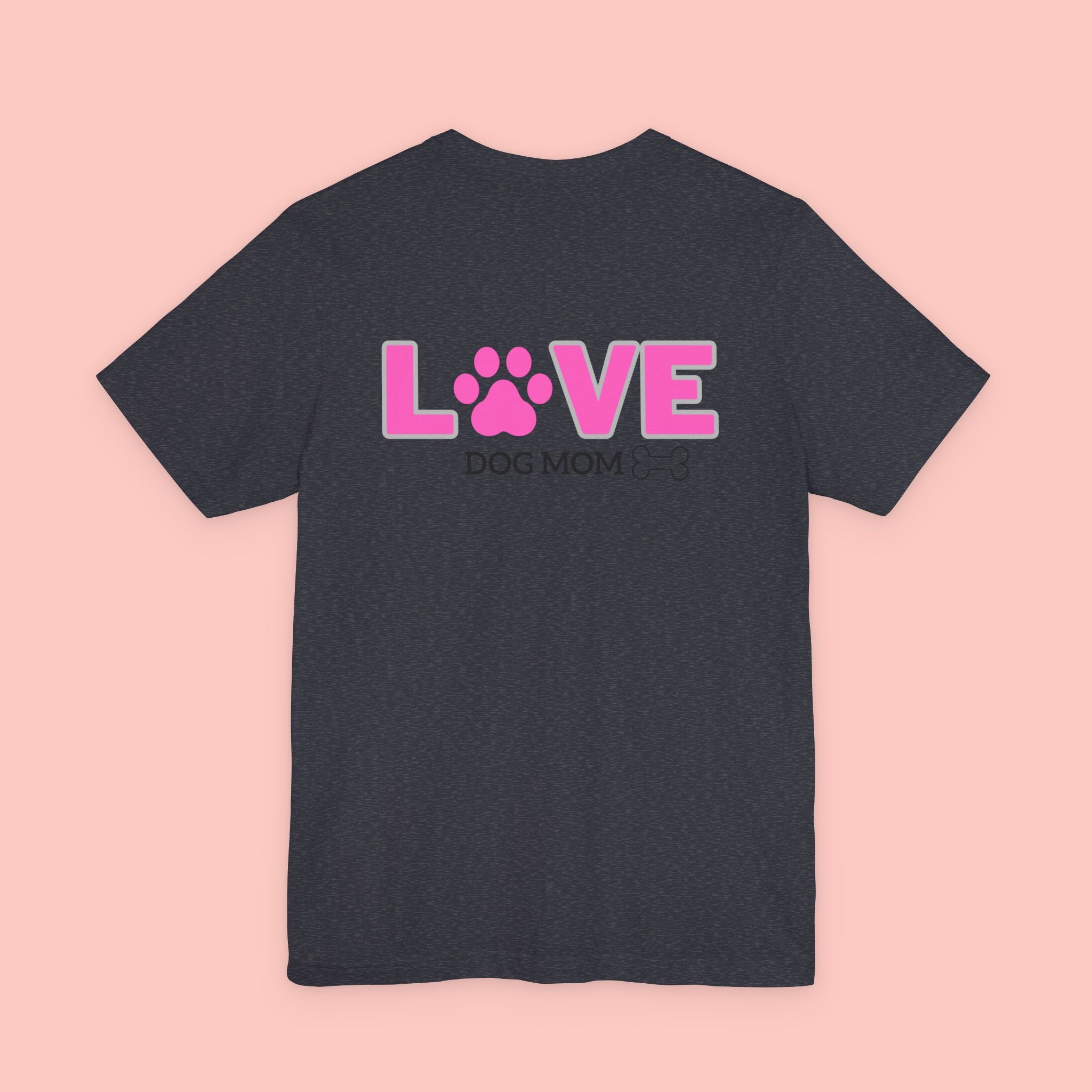 Dog Mom Love T-Shirt — "LOVE" Paw Graphic Tee