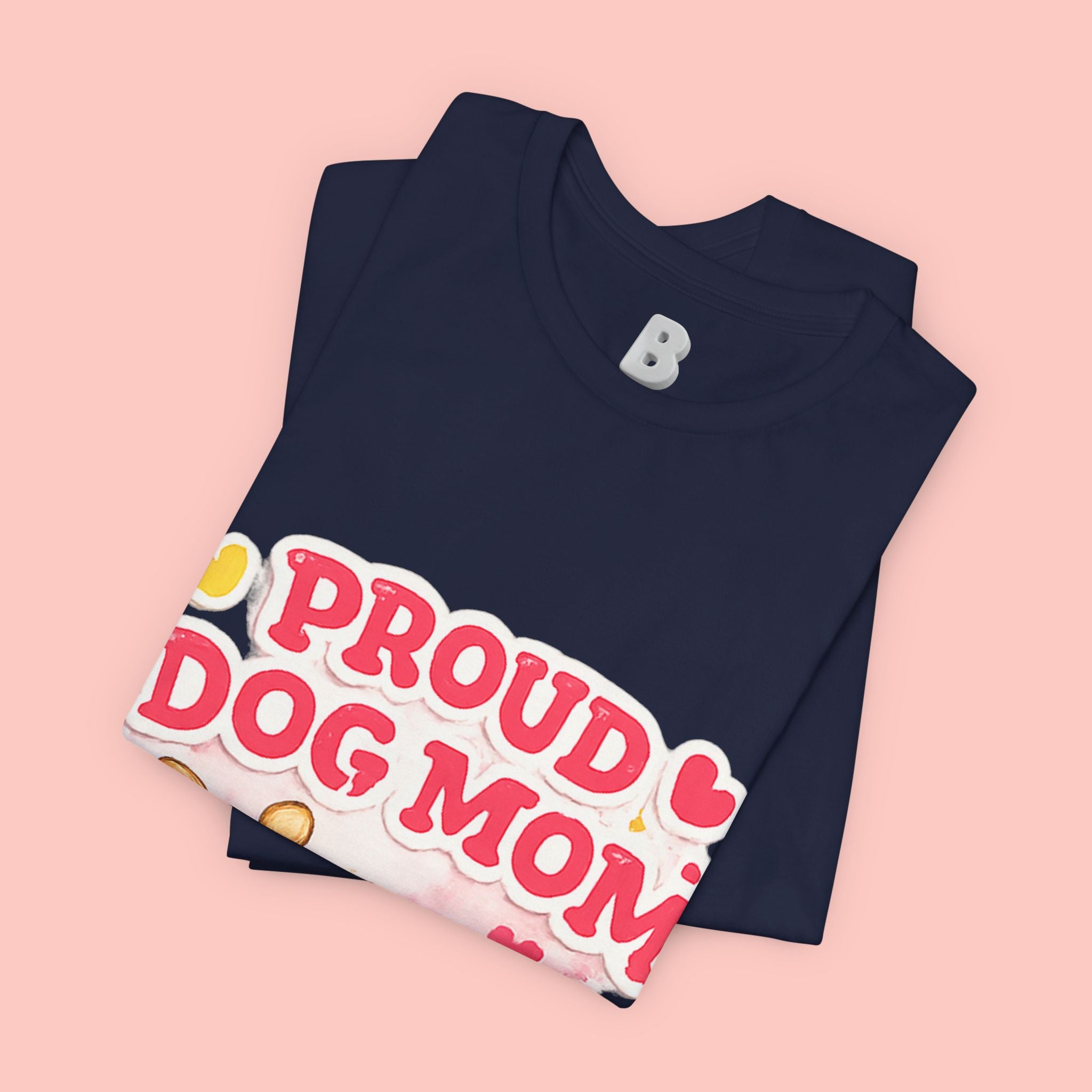 Proud Dog Mom Tee – Floral Retro Heart Design
