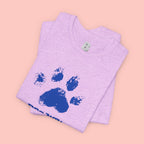 Dog Mom Paw Print T-Shirt — Distressed Blue Design