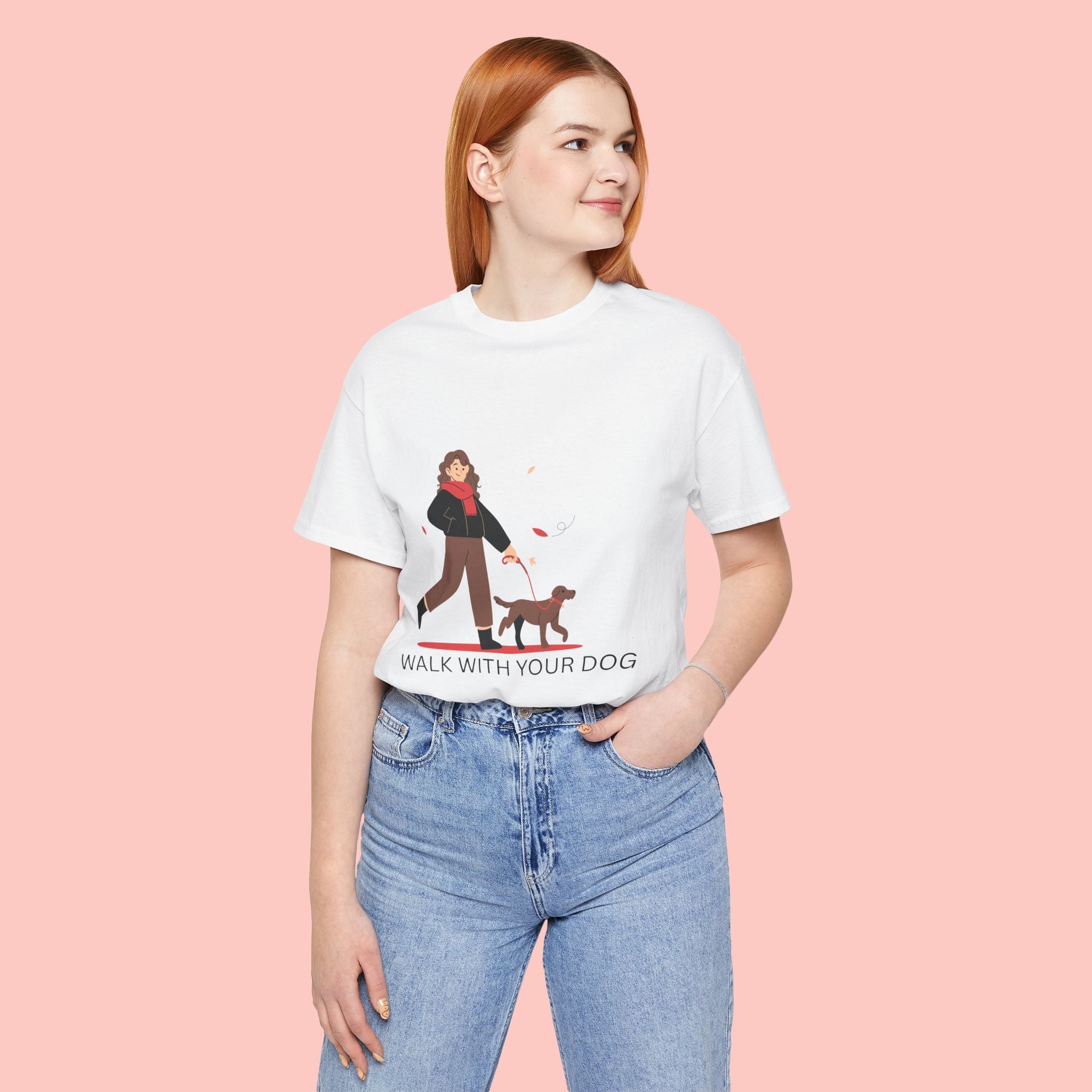 Walk With Your Dog Tee — Cute Dog Walking Graphic T-Shirt