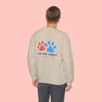 Crewneck Sweatshirt — "I Am Not Single I Have Dog" Paw Print Graphic