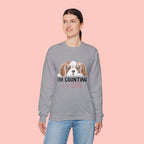 Dog Mom Sweatshirt - "I'm Counting On My Dog" Cute Cavalier King Charles Crewneck