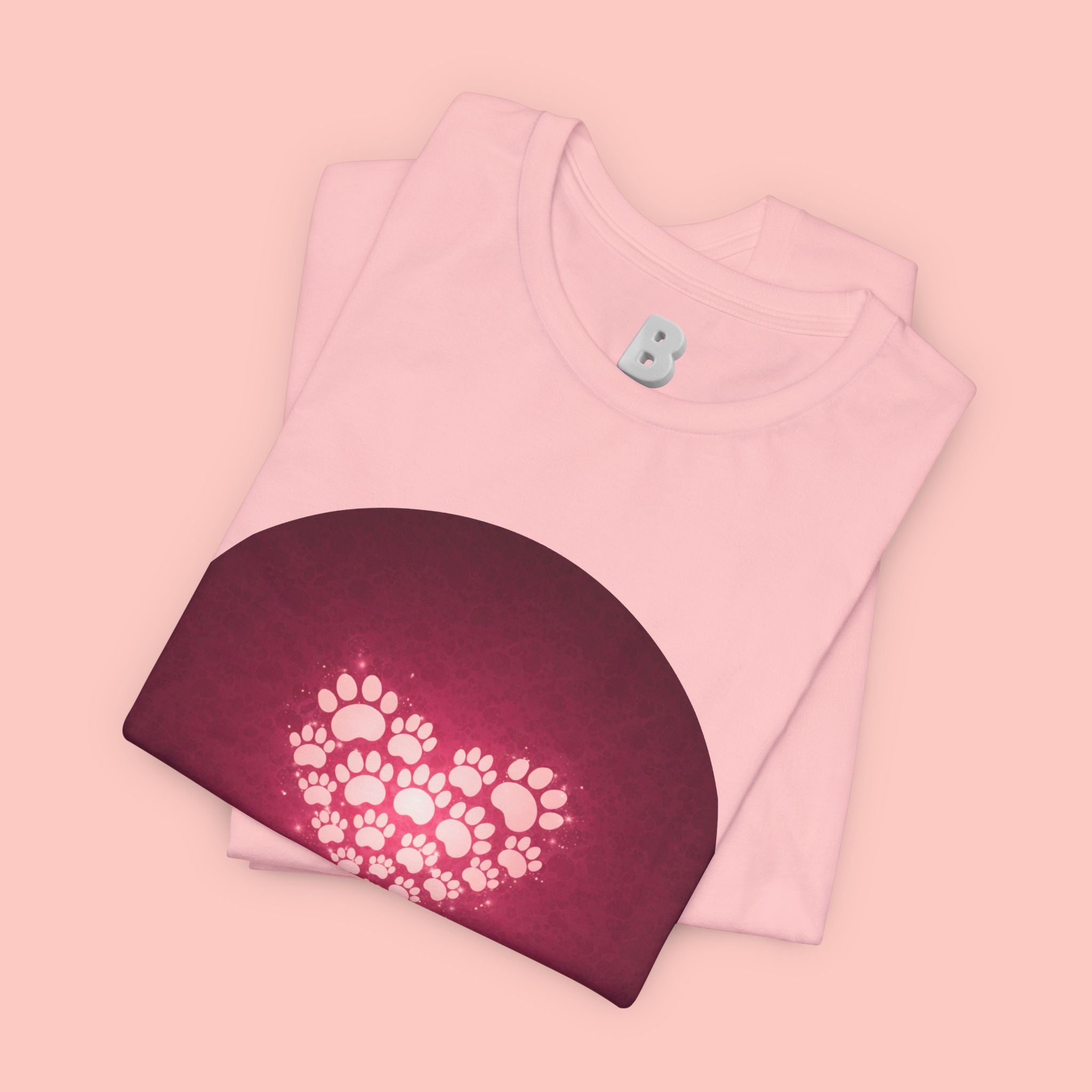 Paw Print Heart T‑Shirt — Cute Pet Lover Tee