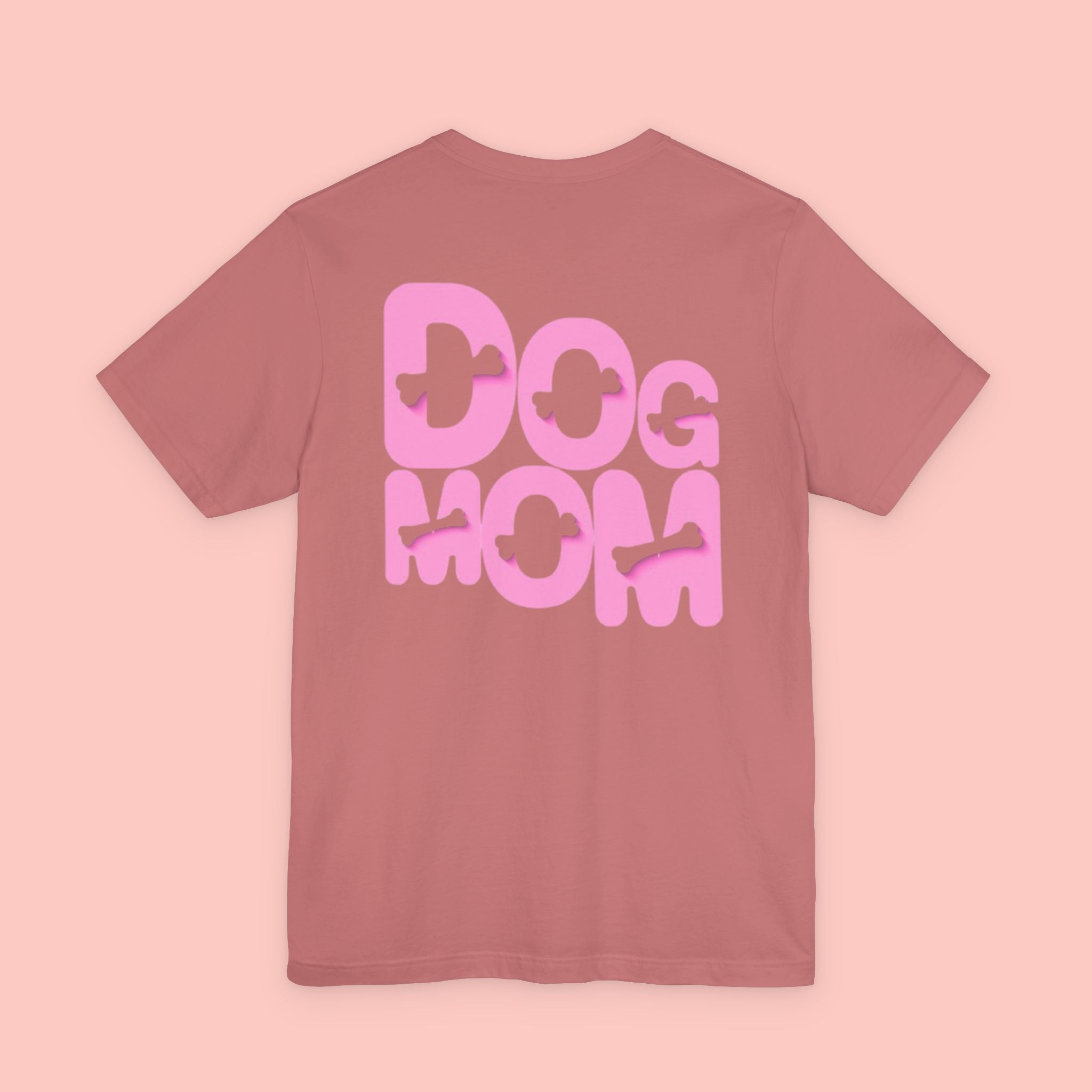 Dog Mom T-Shirt — Retro Pink Graphic Tee for Pet Lovers