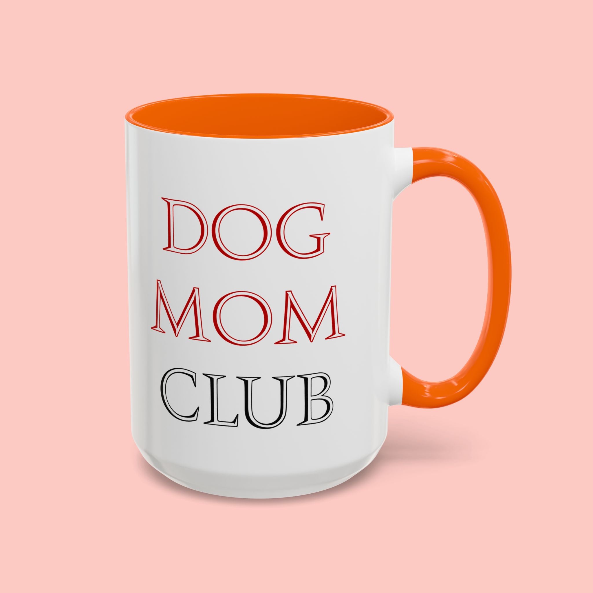 Dog Mom Club Accent Coffee Mug — Funny Pet Lover Gift (11/15 oz)