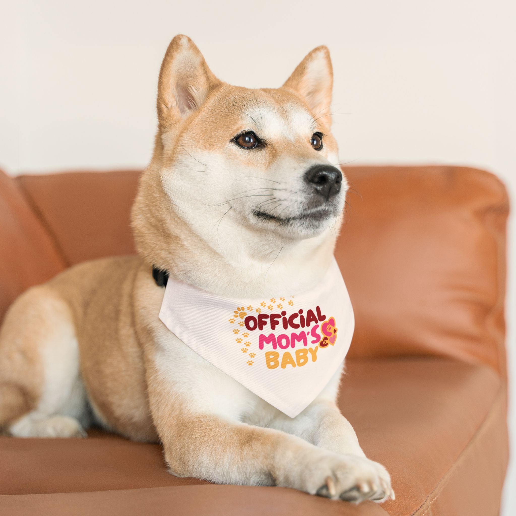 Bandana Collar — "Official Mom's Baby" Pet Bandana for Dogs & Cats