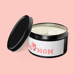 Dog Mom Tin Candle — Heart Paw Scented Travel Candle (Perfect Gift for Dog Lovers)