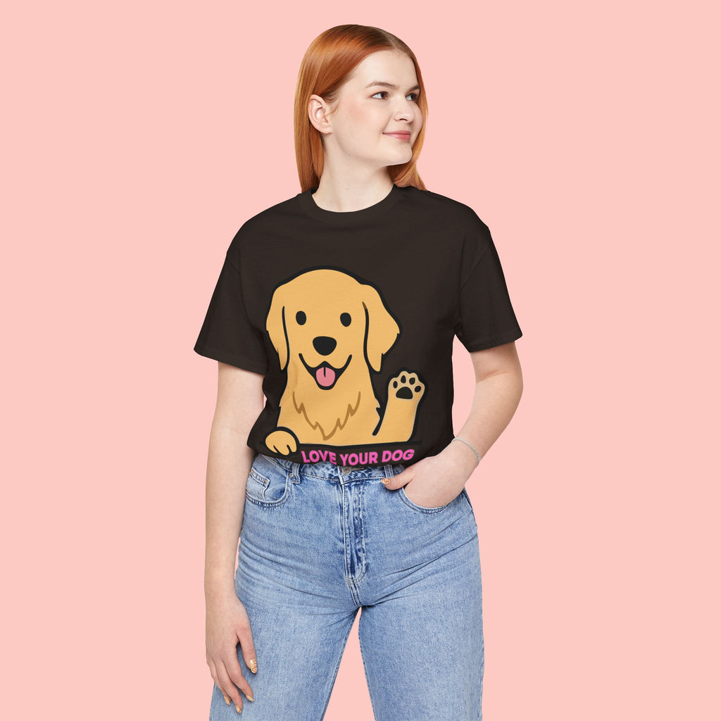 Love Your Dog Tee — Cute Golden Retriever Graphic T-Shirt